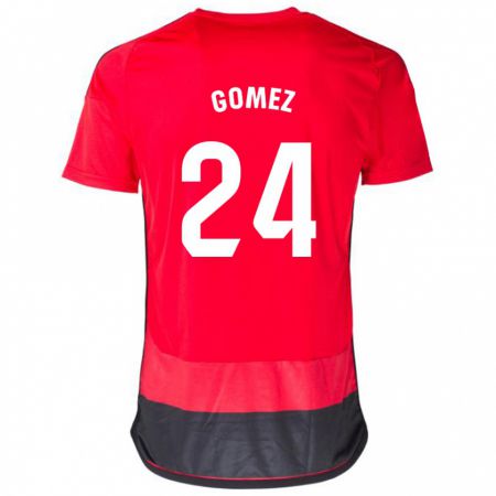 Kandiny Muži Jonathan Gómez #24 Červená Čierna Dresy Hazai Csapatmez 2023/24 Triĭká