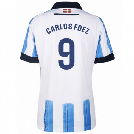 Kandiny Muži Carlos Fernández #9 Modrá Biela Dresy Hazai Csapatmez 2023/24 Triĭká