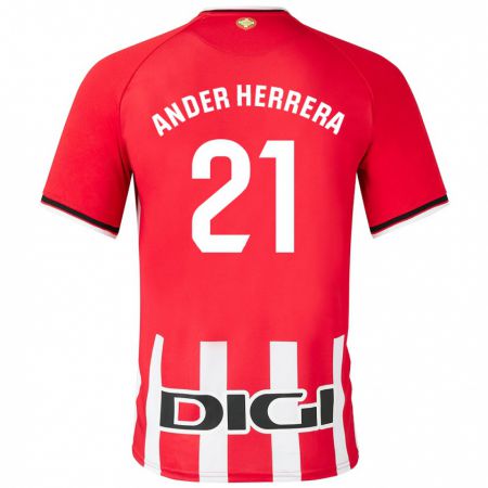 Kandiny Muži Ander Herrera #21 Červená Dresy Hazai Csapatmez 2023/24 Triĭká