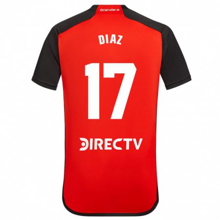 Kandiny Muži Paulo Díaz #17 Červená Dresy Idegenbeli Csapatmez 2023/24 Triĭká