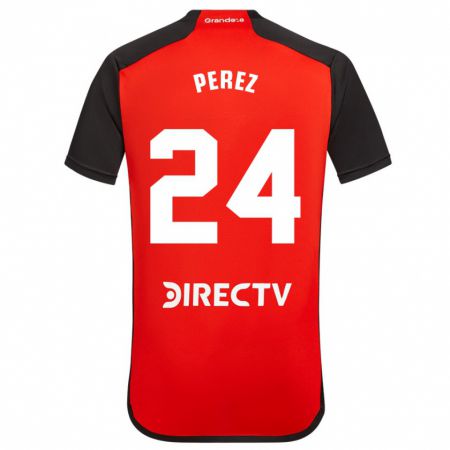 Kandiny Muži Enzo Pérez #24 Červená Dresy Idegenbeli Csapatmez 2023/24 Triĭká