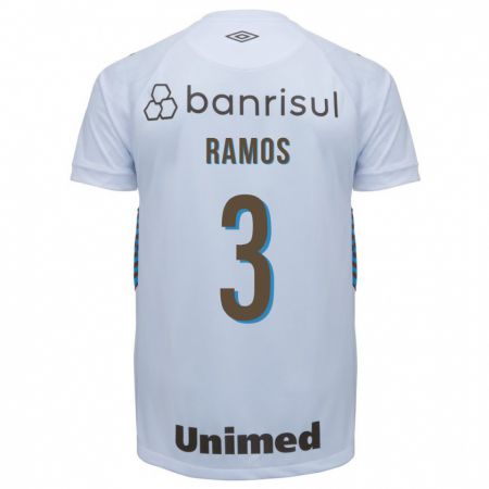 Kandiny Muži João Ramos #3 Biely Dresy Idegenbeli Csapatmez 2023/24 Triĭká