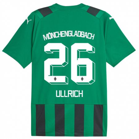 Kandiny Muži Lukas Ullrich #26 Čierna Zelená Dresy Idegenbeli Csapatmez 2023/24 Triĭká