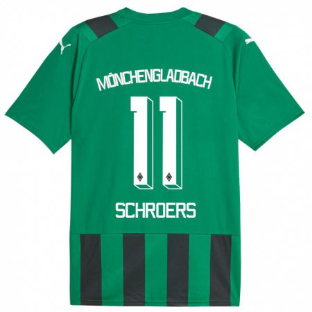 Kandiny Muži Mika Schroers #11 Čierna Zelená Dresy Idegenbeli Csapatmez 2023/24 Triĭká