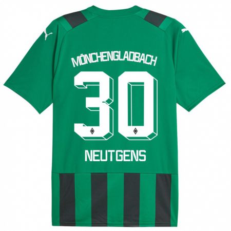 Kandiny Muži Maximilian Neutgens #30 Čierna Zelená Dresy Idegenbeli Csapatmez 2023/24 Triĭká