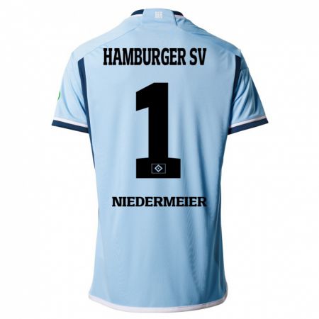 Kandiny Muži Philipp Niedermeier #1 Modrá Dresy Idegenbeli Csapatmez 2023/24 Triĭká