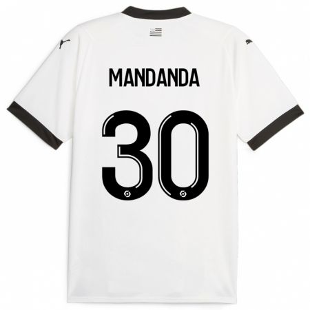 Kandiny Muži Steve Mandanda #30 Biely Dresy Idegenbeli Csapatmez 2023/24 Triĭká