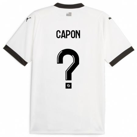 Kandiny Muži José Capon #0 Biely Dresy Idegenbeli Csapatmez 2023/24 Triĭká