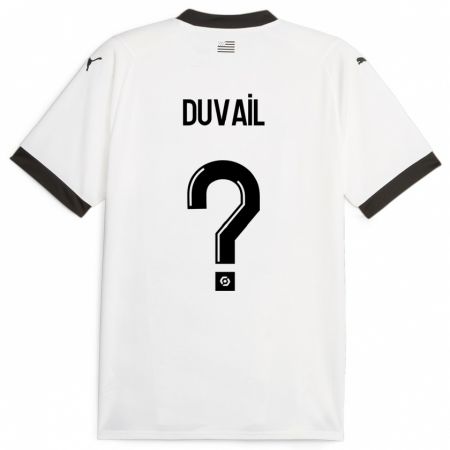 Kandiny Muži Jules Duvail #0 Biely Dresy Idegenbeli Csapatmez 2023/24 Triĭká
