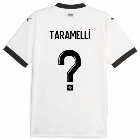 Kandiny Muži Valentin Taramelli #0 Biely Dresy Idegenbeli Csapatmez 2023/24 Triĭká