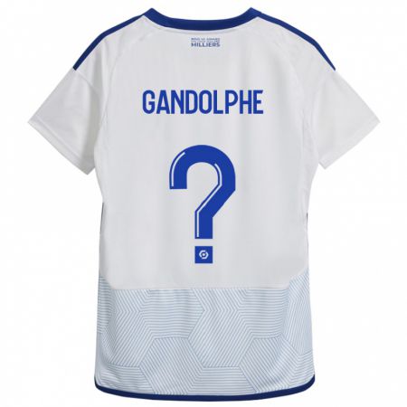 Kandiny Muži Adrien Gandolphe #0 Biely Dresy Idegenbeli Csapatmez 2023/24 Triĭká