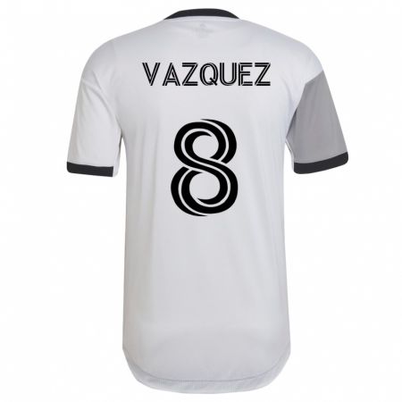 Kandiny Muži Víctor Vázquez #8 Biely Dresy Idegenbeli Csapatmez 2023/24 Triĭká