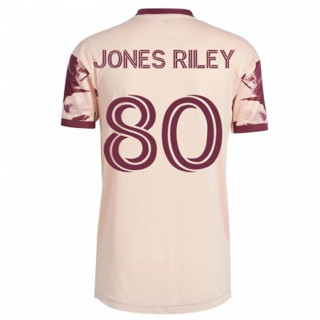 Kandiny Muži Jaden Jones-Riley #80 Špinavobiela Dresy Idegenbeli Csapatmez 2023/24 Triĭká