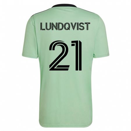 Kandiny Muži Adam Lundqvist #21 Svetlo Zelená Dresy Idegenbeli Csapatmez 2023/24 Triĭká