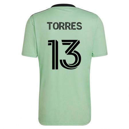 Kandiny Muži Leo Torres #13 Svetlo Zelená Dresy Idegenbeli Csapatmez 2023/24 Triĭká