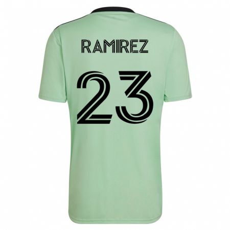 Kandiny Muži Alonso Ramírez #23 Svetlo Zelená Dresy Idegenbeli Csapatmez 2023/24 Triĭká