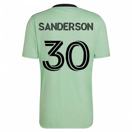 Kandiny Muži Spencer Sanderson #30 Svetlo Zelená Dresy Idegenbeli Csapatmez 2023/24 Triĭká