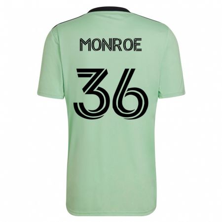 Kandiny Muži Greg Monroe #36 Svetlo Zelená Dresy Idegenbeli Csapatmez 2023/24 Triĭká