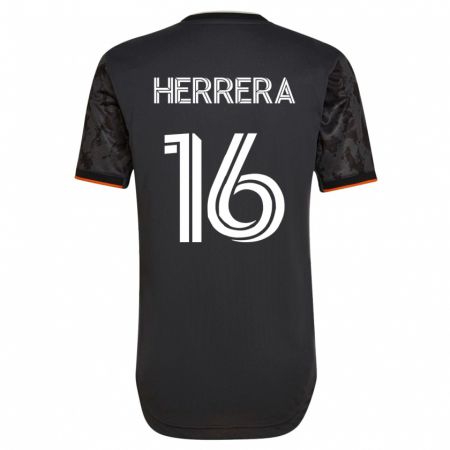 Kandiny Muži Héctor Herrera #16 Čierna Dresy Idegenbeli Csapatmez 2023/24 Triĭká