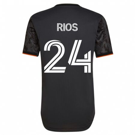 Kandiny Muži Paolo Ríos #24 Čierna Dresy Idegenbeli Csapatmez 2023/24 Triĭká
