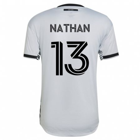 Kandiny Muži Nathan #13 Biely Dresy Idegenbeli Csapatmez 2023/24 Triĭká