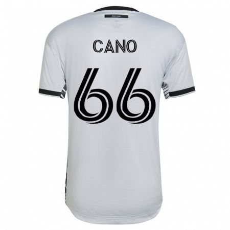 Kandiny Muži Alejandro Cano #66 Biely Dresy Idegenbeli Csapatmez 2023/24 Triĭká