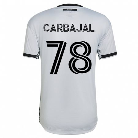 Kandiny Muži Sebastian Carbajal #78 Biely Dresy Idegenbeli Csapatmez 2023/24 Triĭká