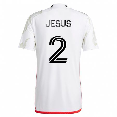 Kandiny Muži Geovane Jesus #2 Biely Dresy Idegenbeli Csapatmez 2023/24 Triĭká