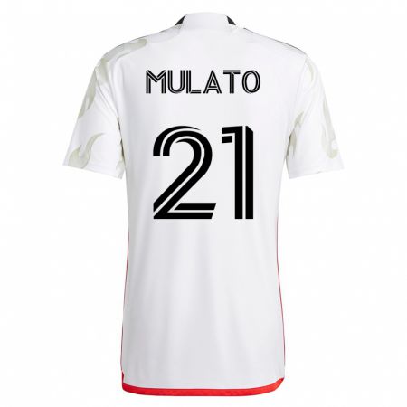Kandiny Muži José Mulato #21 Biely Dresy Idegenbeli Csapatmez 2023/24 Triĭká