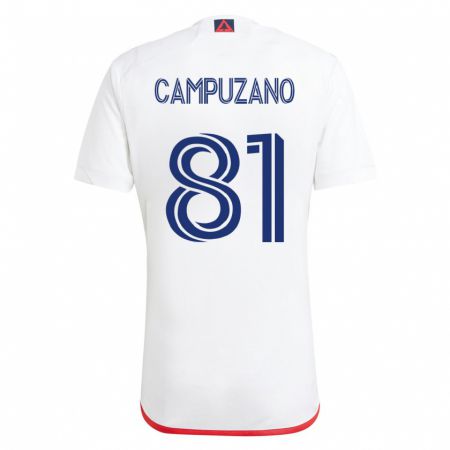 Kandiny Muži Nico Campuzano #81 Biela Červená Dresy Idegenbeli Csapatmez 2023/24 Triĭká