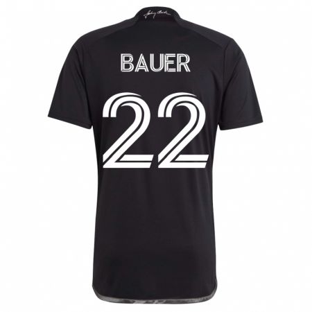 Kandiny Muži Josh Bauer #22 Čierna Dresy Idegenbeli Csapatmez 2023/24 Triĭká