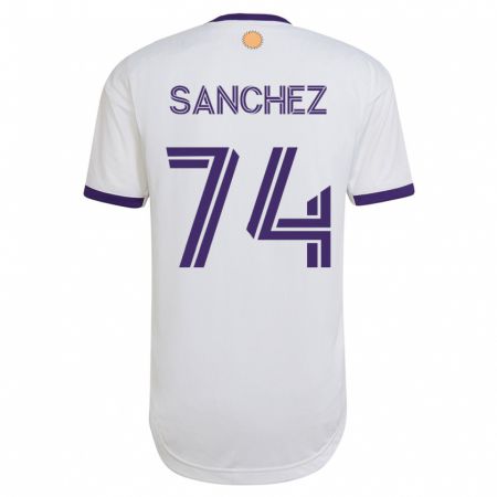 Kandiny Muži Fernando Sanchez #74 Biely Dresy Idegenbeli Csapatmez 2023/24 Triĭká