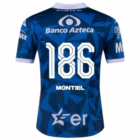 Kandiny Muži Santiago Montiel #186 Modrá Dresy Idegenbeli Csapatmez 2023/24 Triĭká