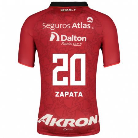 Kandiny Muži Juan Zapata #20 Červená Dresy Idegenbeli Csapatmez 2023/24 Triĭká