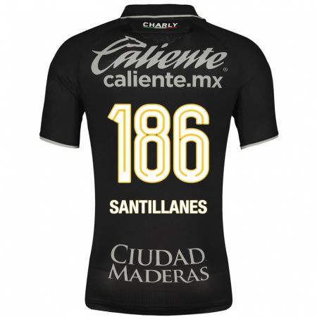 Kandiny Muži Antonio Santillanes #186 Čierna Dresy Idegenbeli Csapatmez 2023/24 Triĭká