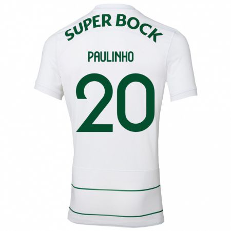 Kandiny Muži Paulinho #20 Biely Dresy Idegenbeli Csapatmez 2023/24 Triĭká