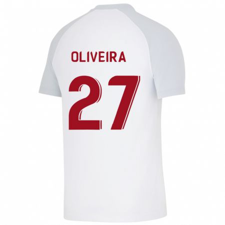 Kandiny Muži Sérgio Oliveira #27 Biely Dresy Idegenbeli Csapatmez 2023/24 Triĭká