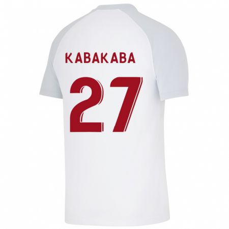 Kandiny Muži Naomie Kabakaba #27 Biely Dresy Idegenbeli Csapatmez 2023/24 Triĭká