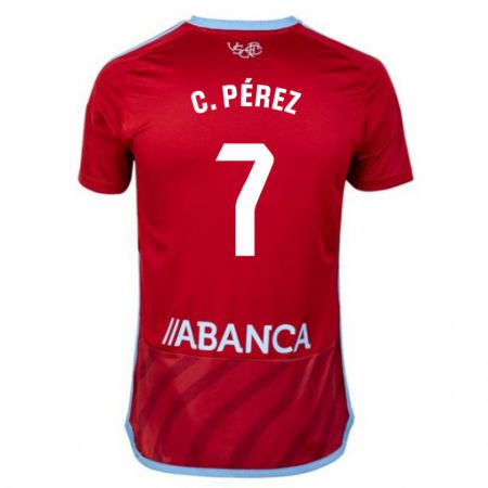 Kandiny Muži Carles Pérez #7 Červená Dresy Idegenbeli Csapatmez 2023/24 Triĭká