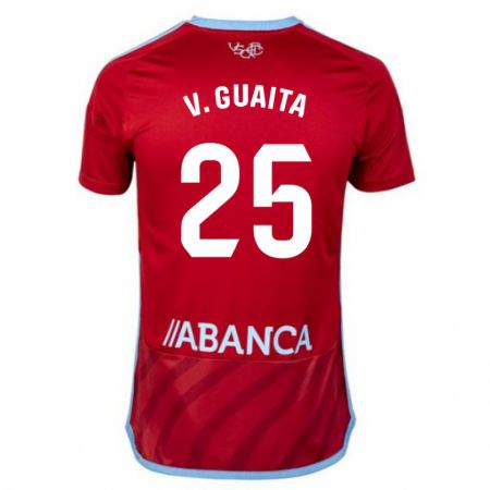 Kandiny Muži Vicente Guaita #25 Červená Dresy Idegenbeli Csapatmez 2023/24 Triĭká