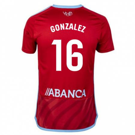 Kandiny Muži Dani González #16 Červená Dresy Idegenbeli Csapatmez 2023/24 Triĭká