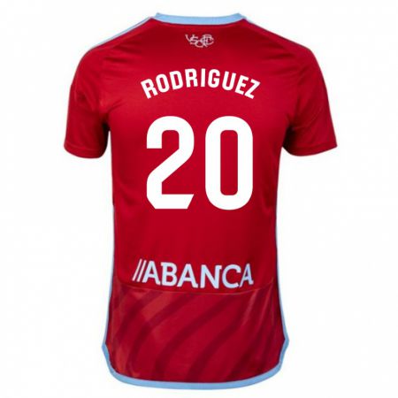 Kandiny Muži Javi Rodríguez #20 Červená Dresy Idegenbeli Csapatmez 2023/24 Triĭká