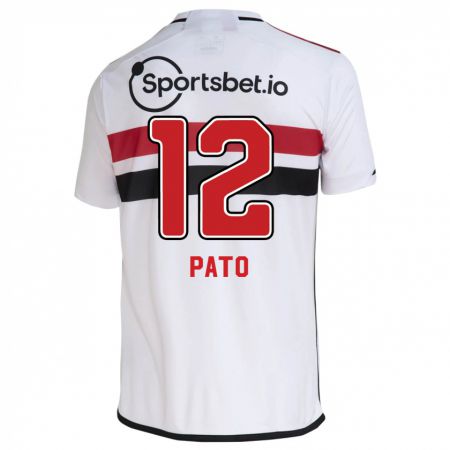 Kandiny Ženy Alexandre Pato #12 Biely Dresy Hazai Csapatmez 2023/24 Triĭká