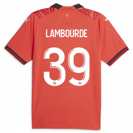 Kandiny Ženy Mathis Lambourde #39 Červená Dresy Hazai Csapatmez 2023/24 Triĭká