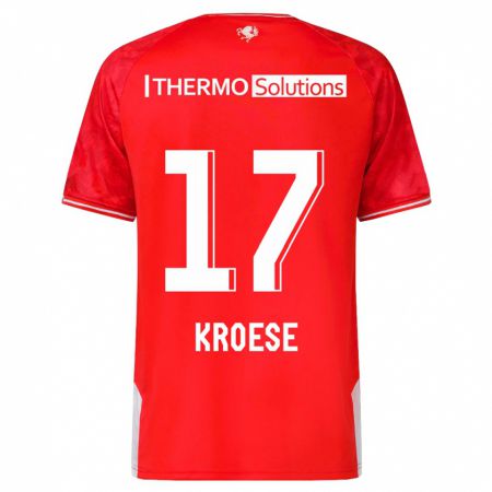 Kandiny Ženy Fieke Kroese #17 Červená Dresy Hazai Csapatmez 2023/24 Triĭká