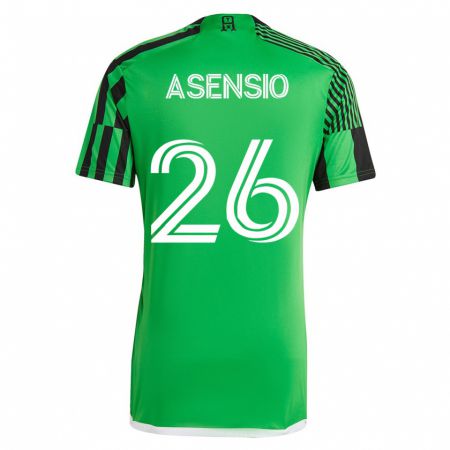 Kandiny Ženy Charlie Asensio #26 Zelená Čierna Dresy Hazai Csapatmez 2023/24 Triĭká