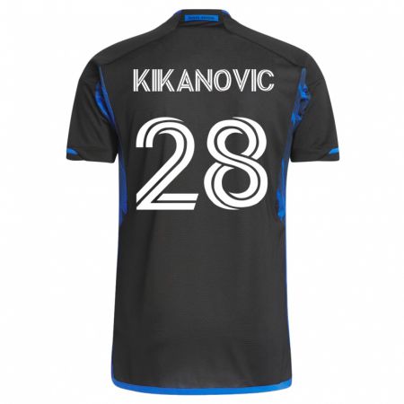 Kandiny Ženy Benjamin Kikanovic #28 Modrá Čierna Dresy Hazai Csapatmez 2023/24 Triĭká