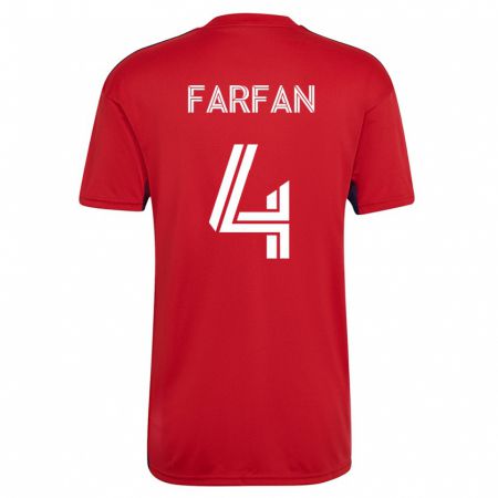 Kandiny Ženy Marco Farfán #4 Červená Dresy Hazai Csapatmez 2023/24 Triĭká
