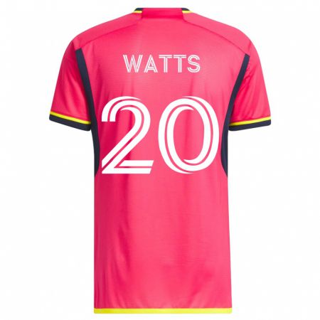 Kandiny Ženy Akil Watts #20 Ružová Dresy Hazai Csapatmez 2023/24 Triĭká