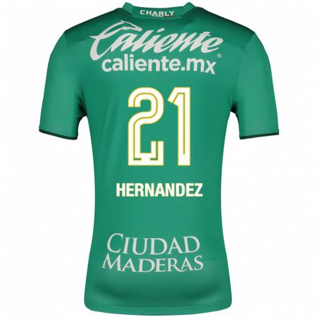 Kandiny Ženy Alexa Hernández #21 Zelená Dresy Hazai Csapatmez 2023/24 Triĭká